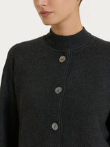 Cardigan girocollo con bottoni in punto perla Four Seasons Neri Donna - Ragno