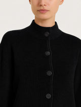 Cardigan lupetto con bottoni in punto perla Four Seasons Neri Donna - Ragno