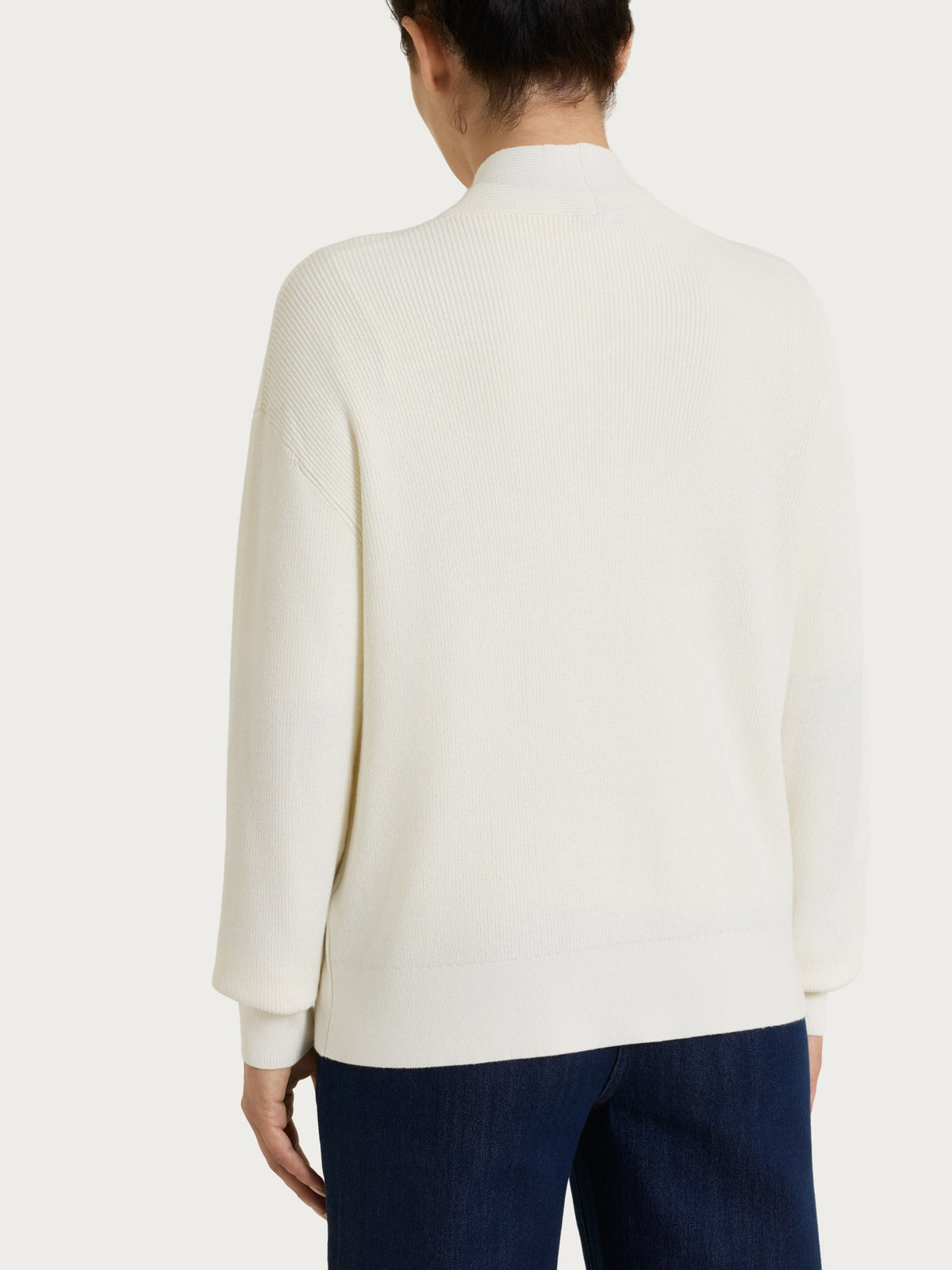 V-Ausschnitt-Pullover aus Perlenmaschen, Four Seasons Bianchi, Damen – Ragno