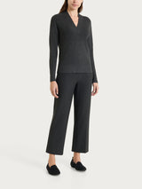 Maglia con scollo a V in punto perla Four Seasons Neri Donna - Ragno