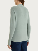 Maglia con scollo a V in punto perla Four Seasons Verdi Donna - Ragno