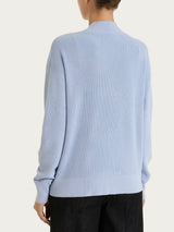 Maglia con scollo a V in punto perla Four Seasons Azzurri Donna - Ragno