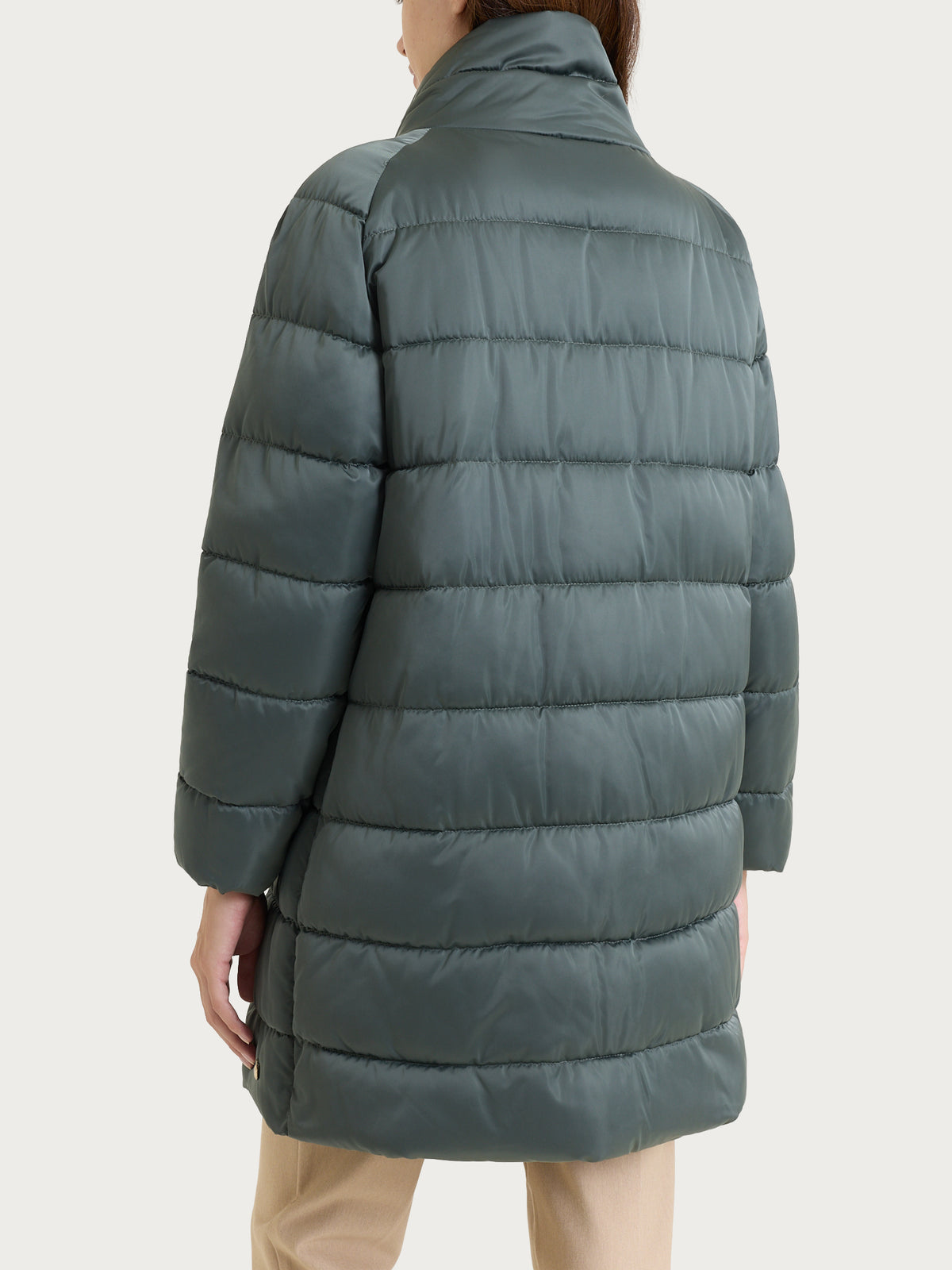 Satin Puffer piumino lungo Grigi Donna - Ragno