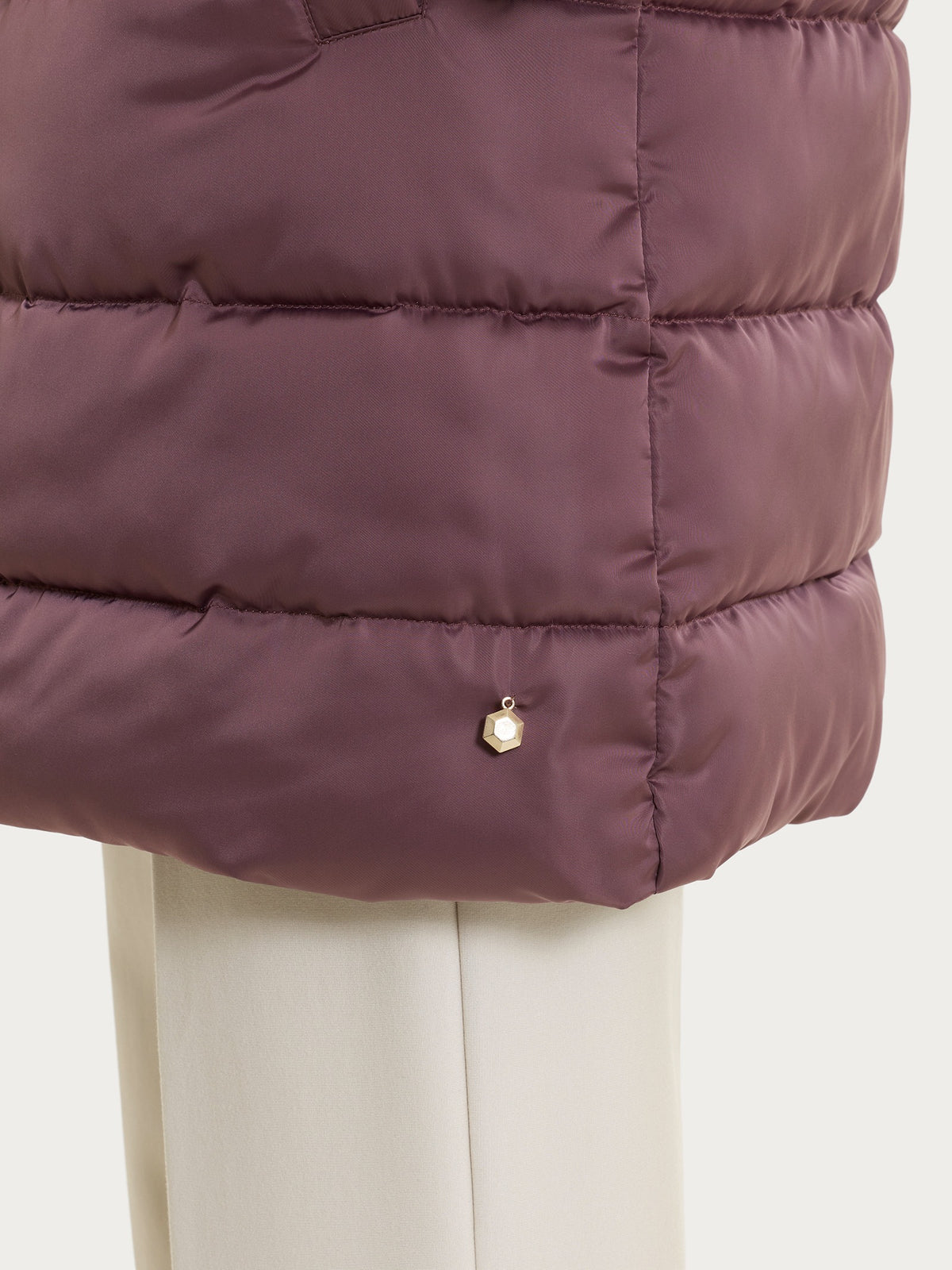 Satin Puffer piumino lungo Viola Donna - Ragno