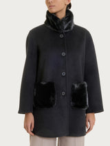 Fuzzy SoftCoat Giaccone con collo alto Neri Donna - Ragno