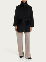 Fuzzy SoftCoat Giaccone con collo alto Neri Donna - Ragno