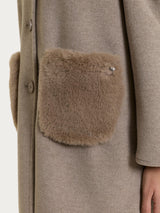 Fuzzy SoftCoat Giaccone con collo alto Grigi Donna - Ragno