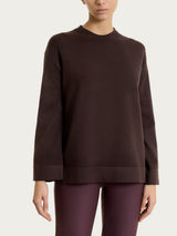 Maglia girocollo a manica lunga in Soft Wool Marroni Donna - Ragno