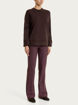 Maglia girocollo a manica lunga in Soft Wool Marroni Donna - Ragno