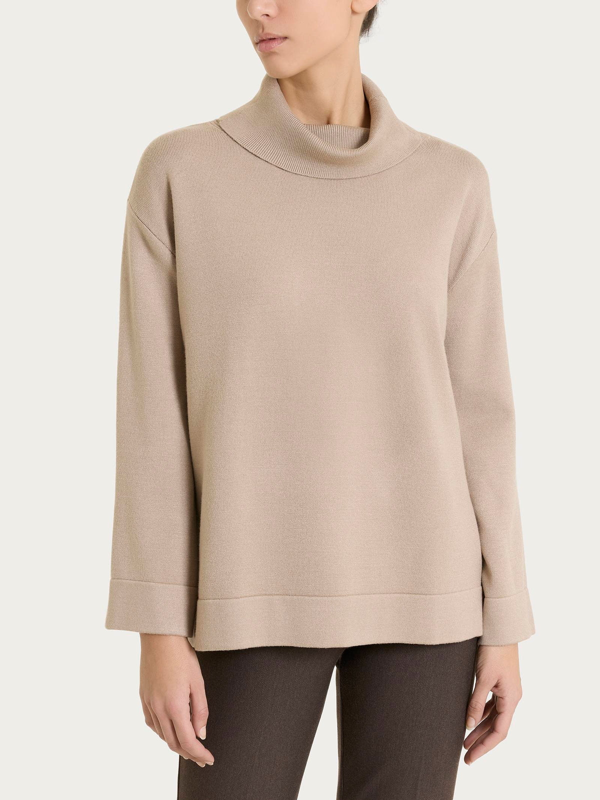 Maglia con collo a ciambella in NaturalSoft Grigi Donna - Ragno