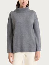 Pullover mit Rundhalsausschnitt aus Naturalsoft, Nero, für Damen – Ragno