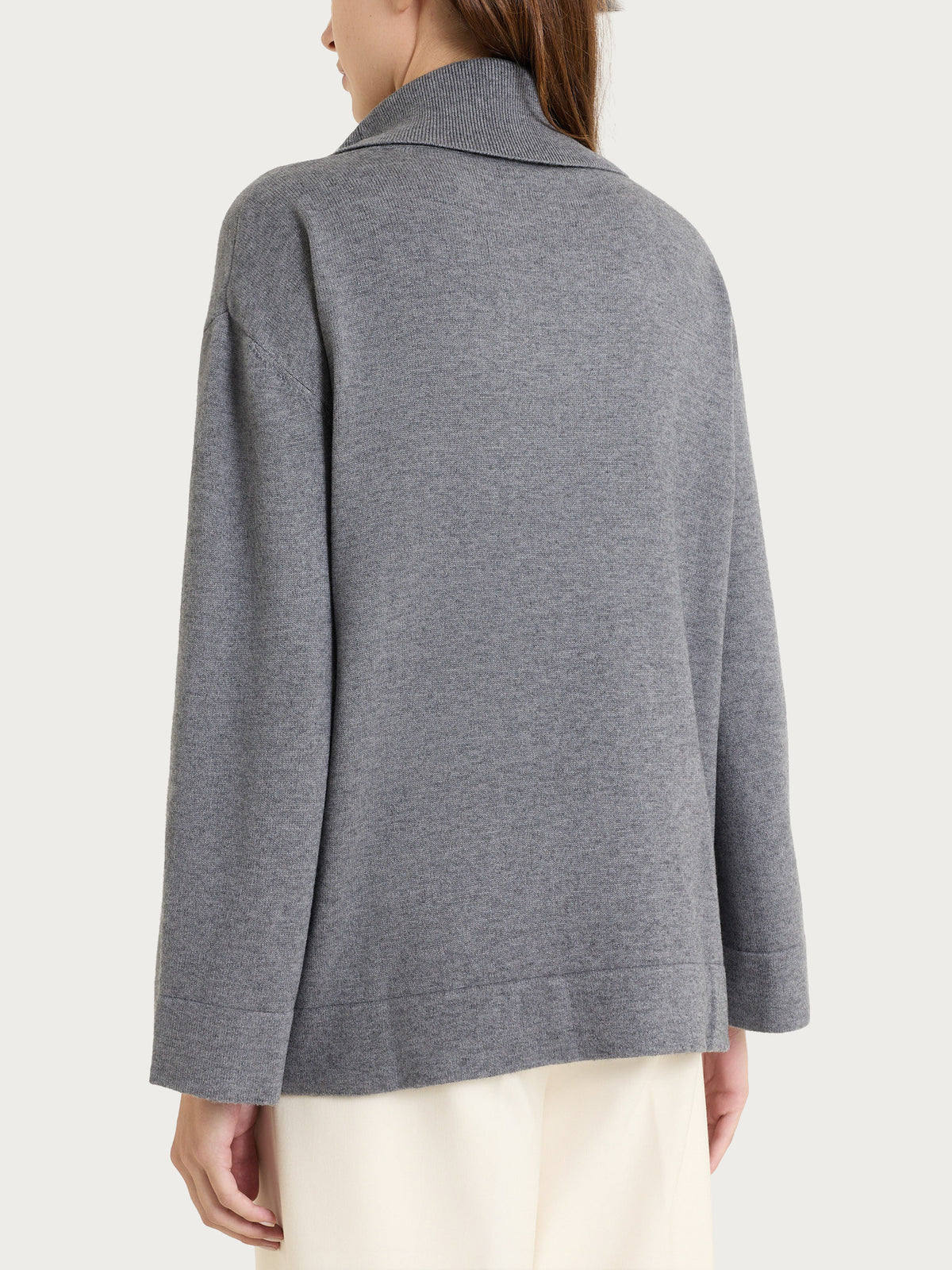 Maglia con collo a ciambella in NaturalSoft Neri Donna - Ragno