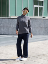 Lupetto con mezza zip in NaturalSoft Neri Donna - Ragno