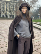 Lupetto con mezza zip in NaturalSoft Neri Donna - Ragno