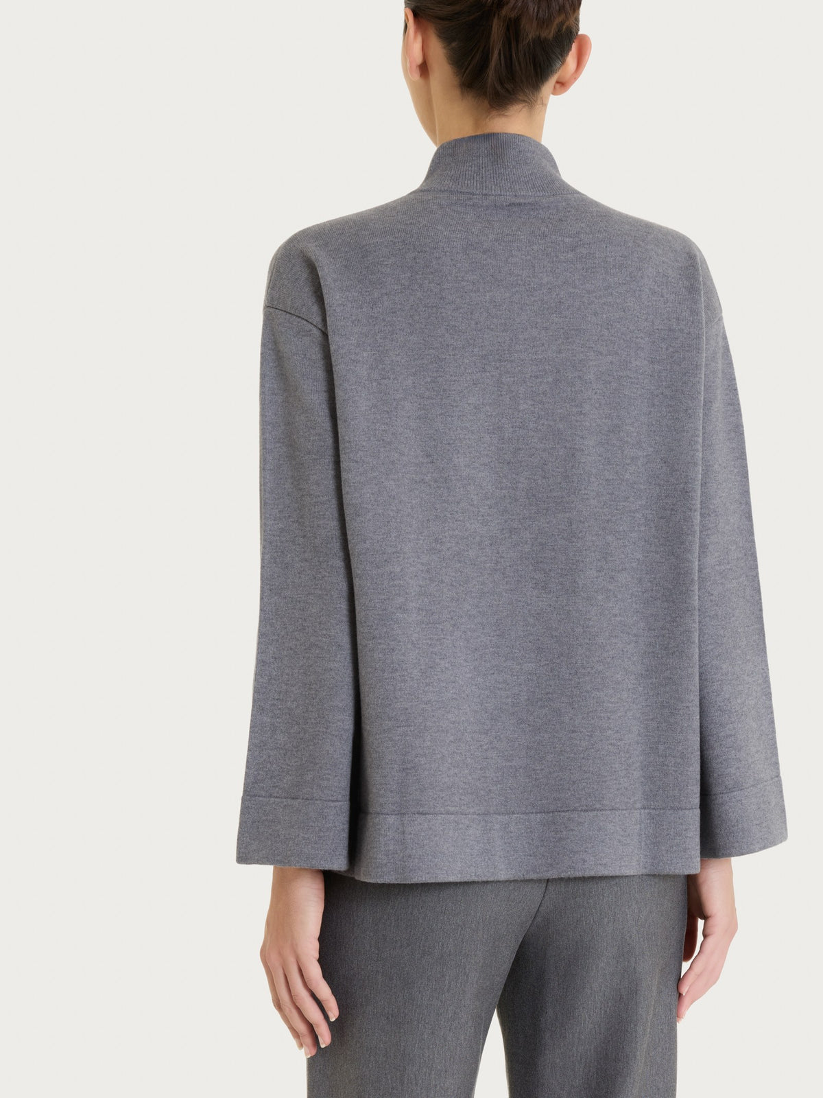 Lupetto con mezza zip in NaturalSoft Neri Donna - Ragno