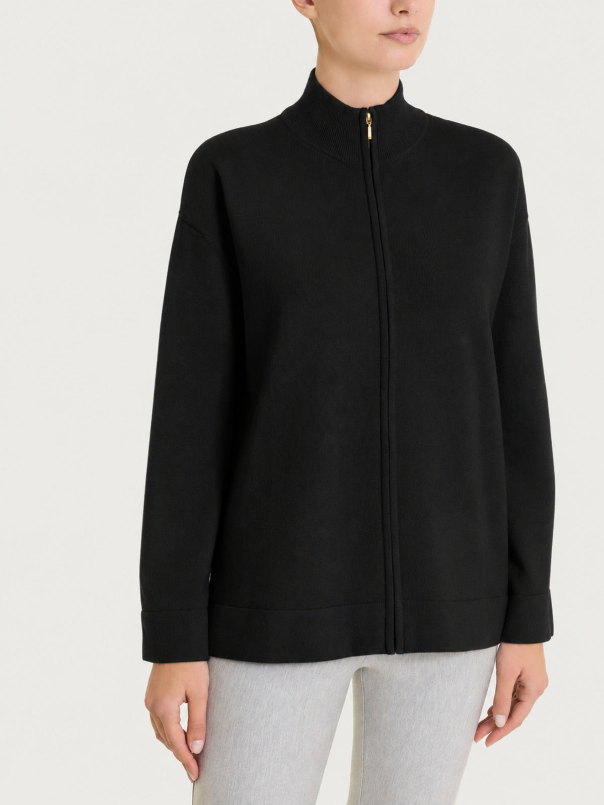 Lupetto con full zip in NaturalSoft Neri Donna - Ragno