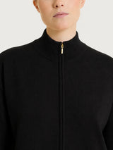 Lupetto con full zip in NaturalSoft Neri Donna - Ragno