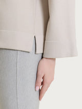 Lupetto con full zip in NaturalSoft Bianchi Donna - Ragno