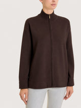 Lupetto con full zip in NaturalSoft Marroni Donna - Ragno