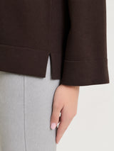 Lupetto con full zip in NaturalSoft Marroni Donna - Ragno