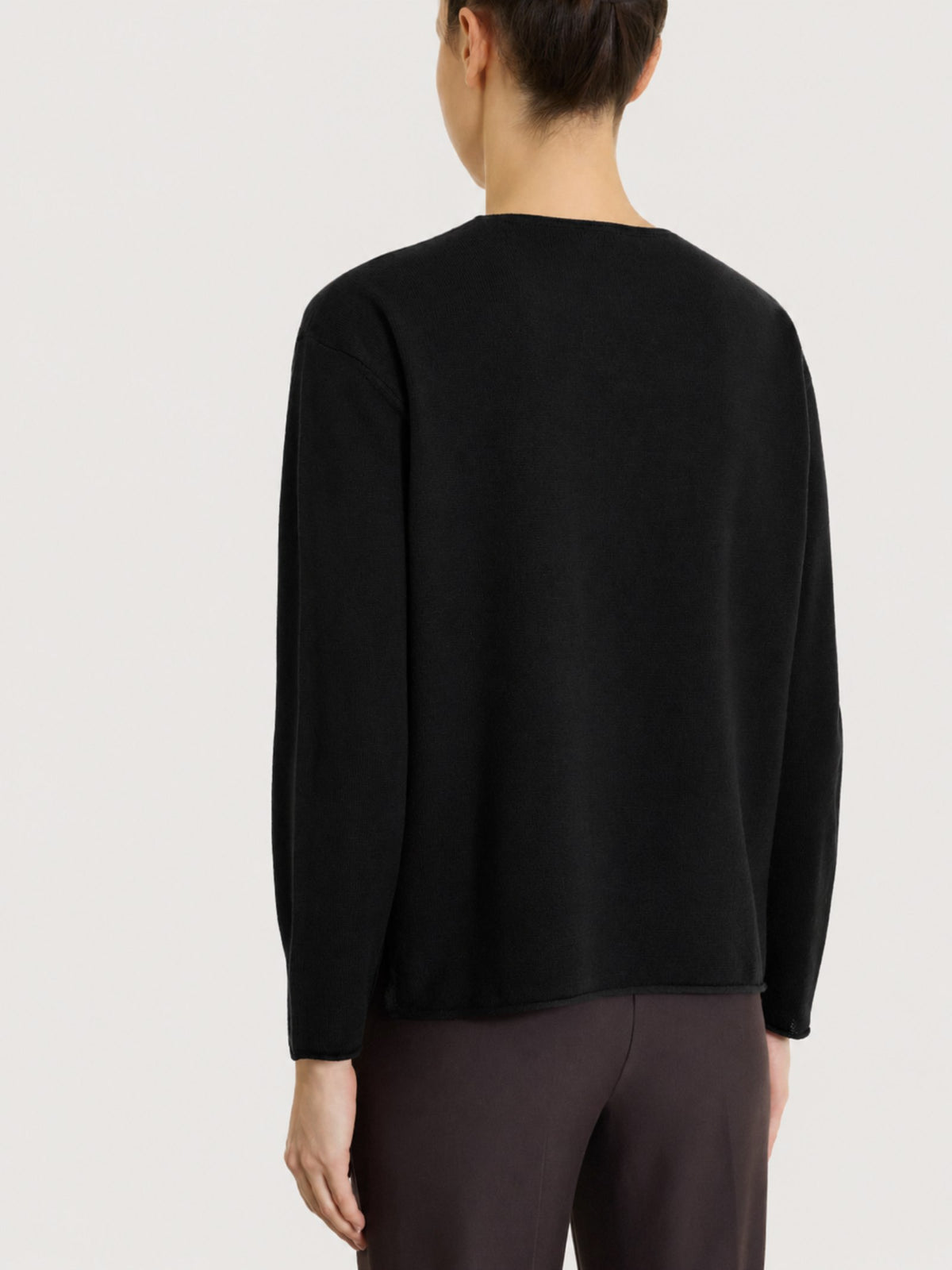 Maglia girocollo in Kerasoft Neri Donna - Ragno
