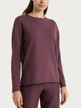 Women's Purple Kerasoft Crew-neck Sweater - Ragno