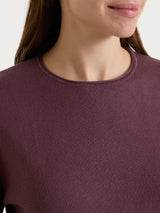 Women's Purple Kerasoft Crew-neck Sweater - Ragno