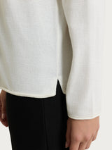 Cardigan lupetto con bottoni in Kerasoft Bianchi Donna - Ragno