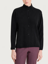 Cardigan lupetto con bottoni in Kerasoft Neri Donna - Ragno