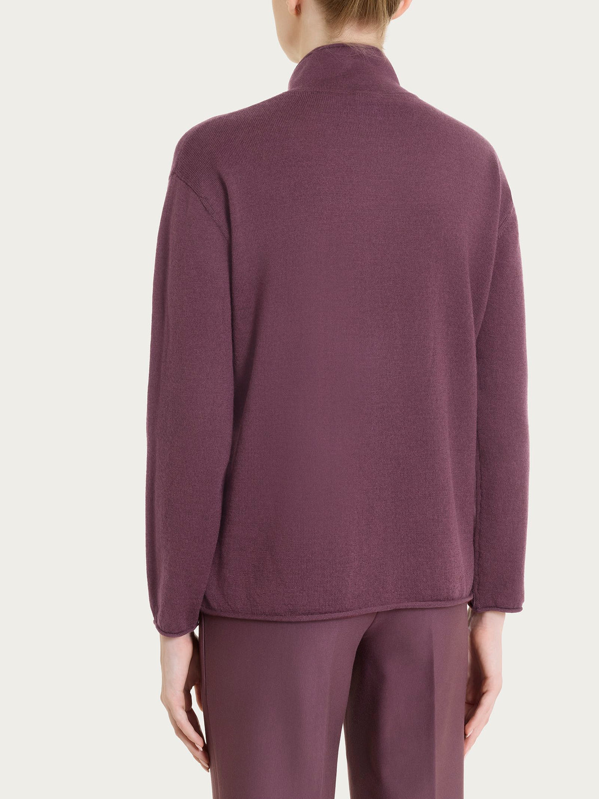 Cardigan lupetto con bottoni in Kerasoft Viola Donna - Ragno