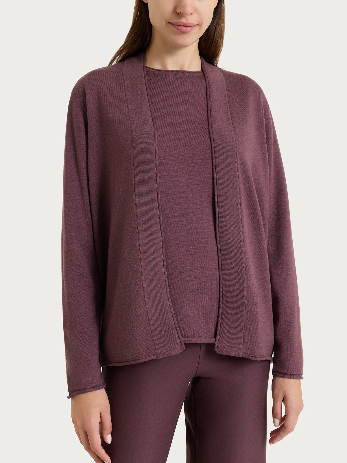 Cardigan aperto  in Kerasoft Viola Donna - Ragno
