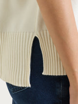 Lupetto con manica corta in Soft Wool Bianchi Donna - Ragno