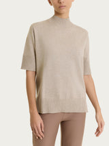 Lupetto con manica corta in Soft Wool Grigi Donna - Ragno