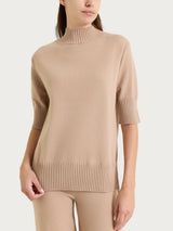 Lupetto con manica corta in NaturalSoft Grigi Donna - Ragno