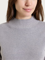 Lupetto con manica corta in Soft Wool Neri Donna - Ragno