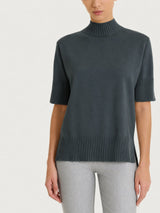 Lupetto con manica corta in Soft Wool Grigi Donna - Ragno
