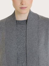 Ärmellose Strickjacke aus NaturalSoft, Nero, Damen – Ragno