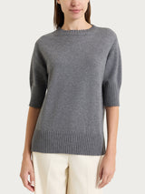 Maglia girocollo con manica corta in NaturalSoft Neri Donna - Ragno