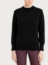 Maglia girocollo con manica lunga in Soft Wool Neri Donna - Ragno