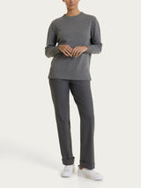 Maglia girocollo con manica lunga in Soft Wool Neri Donna - Ragno