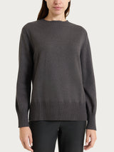 Maglia girocollo con manica lunga in NaturalSoft Neri Donna - Ragno
