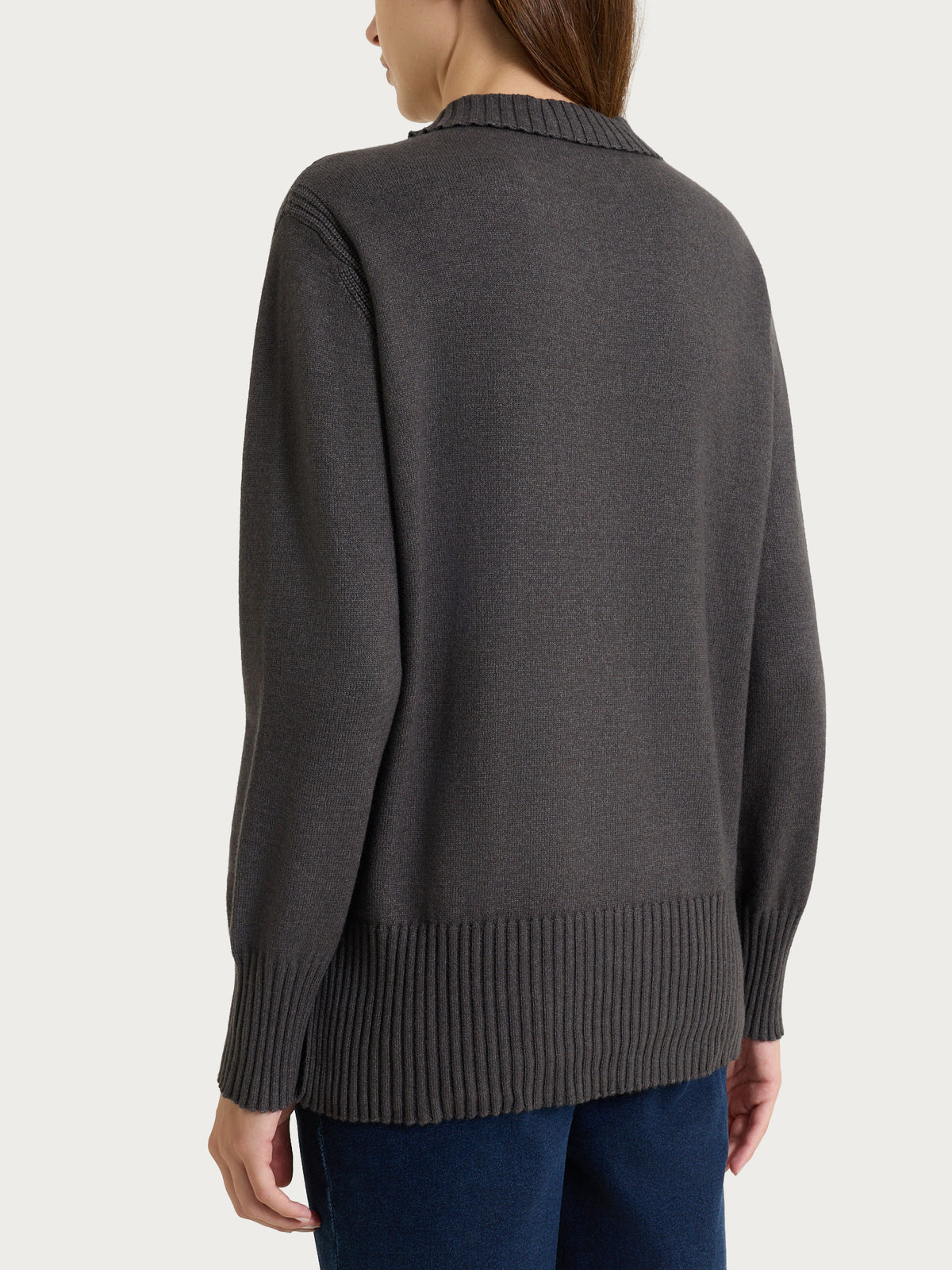 Polo con manica lunga in NaturalSoft Neri Donna - Ragno