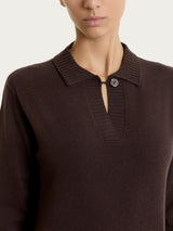 Polo con manica lunga in Soft Wool Marroni Donna - Ragno