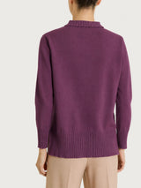 Polo con manica lunga in Soft Wool Viola Donna - Ragno