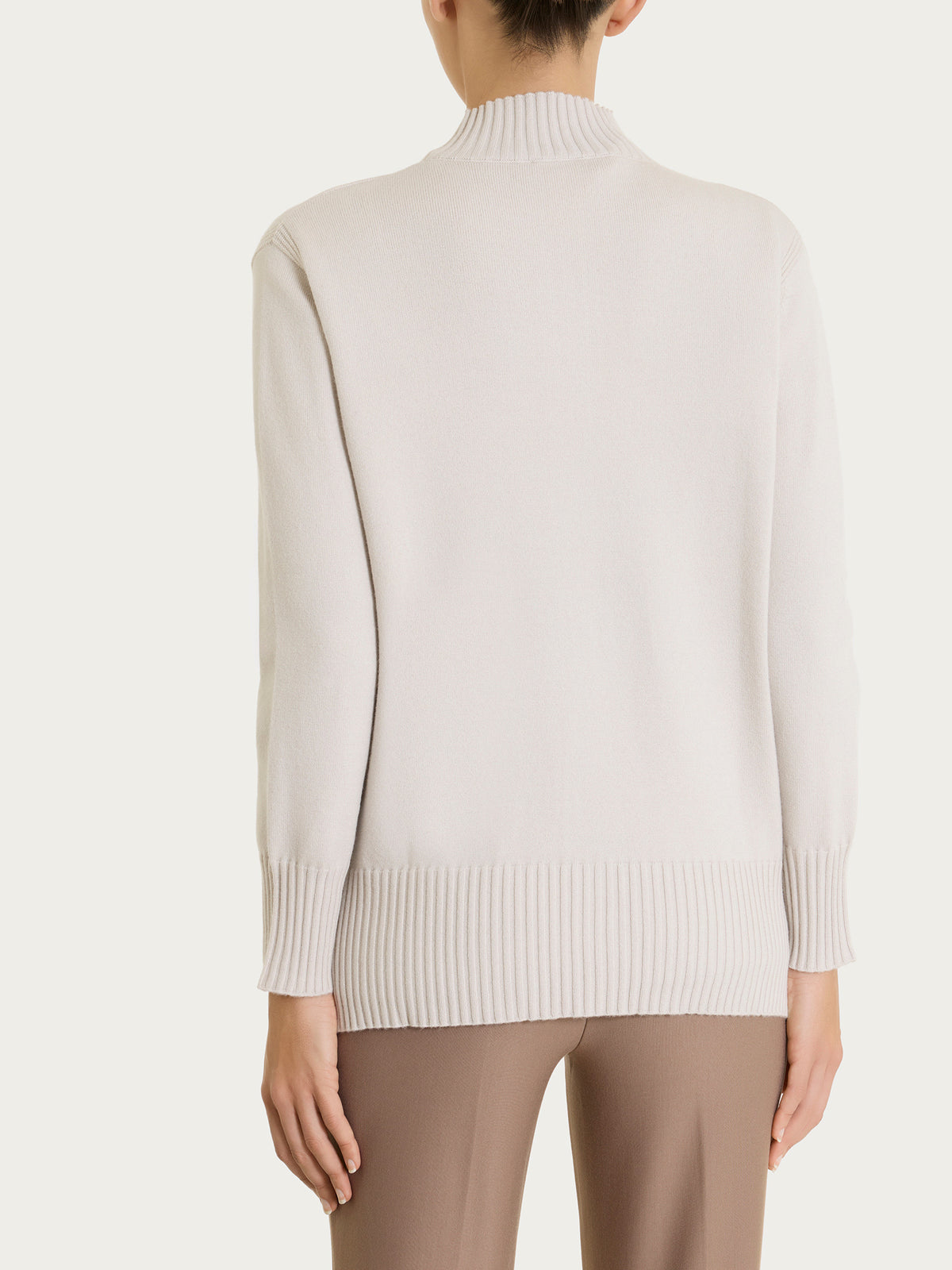 Cardigan con zip in NaturalSoft Bianchi Donna - Ragno
