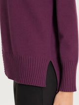 Cardigan con zip in NaturalSoft Viola Donna - Ragno
