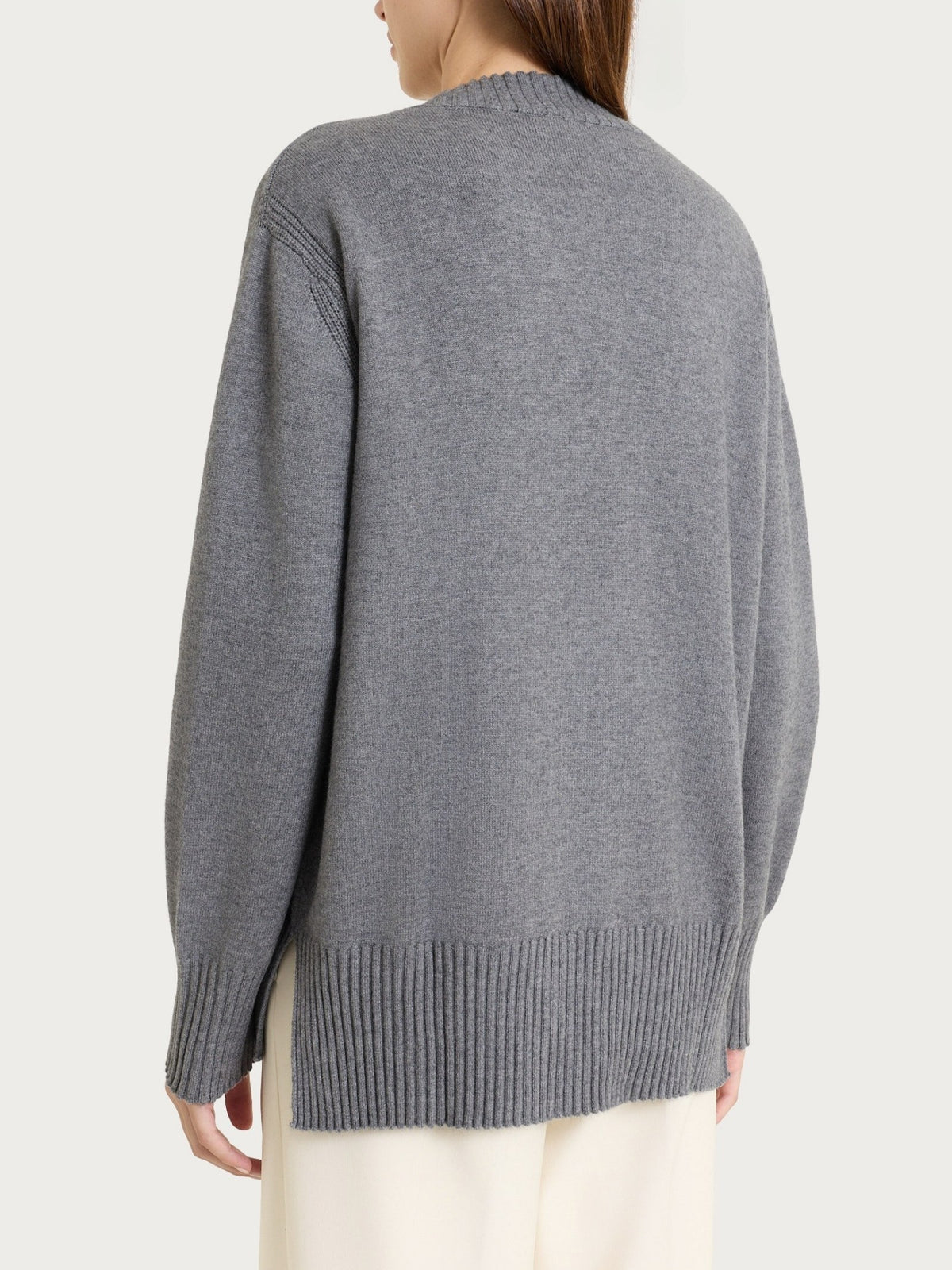 Cardigan a manica lunga in NaturalSoft Neri Donna - Ragno