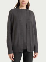 Cardigan a manica lunga in NaturalSoft Neri Donna - Ragno