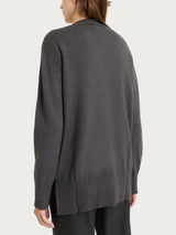 Cardigan a manica lunga in NaturalSoft Neri Donna - Ragno