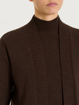 Cardigan a manica lunga in NaturalSoft Marroni Donna - Ragno